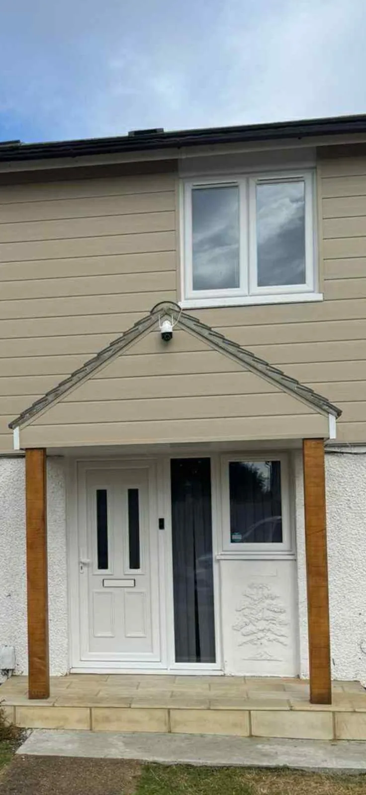Tiled porch canopy roof on a Basildon property